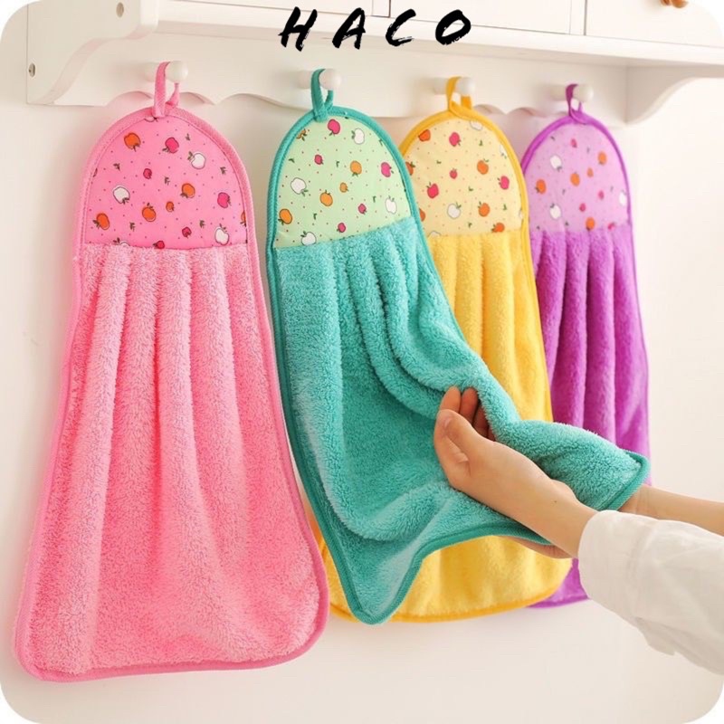 Khăn lau tay đa năng quả táo siêu thấm treo tường