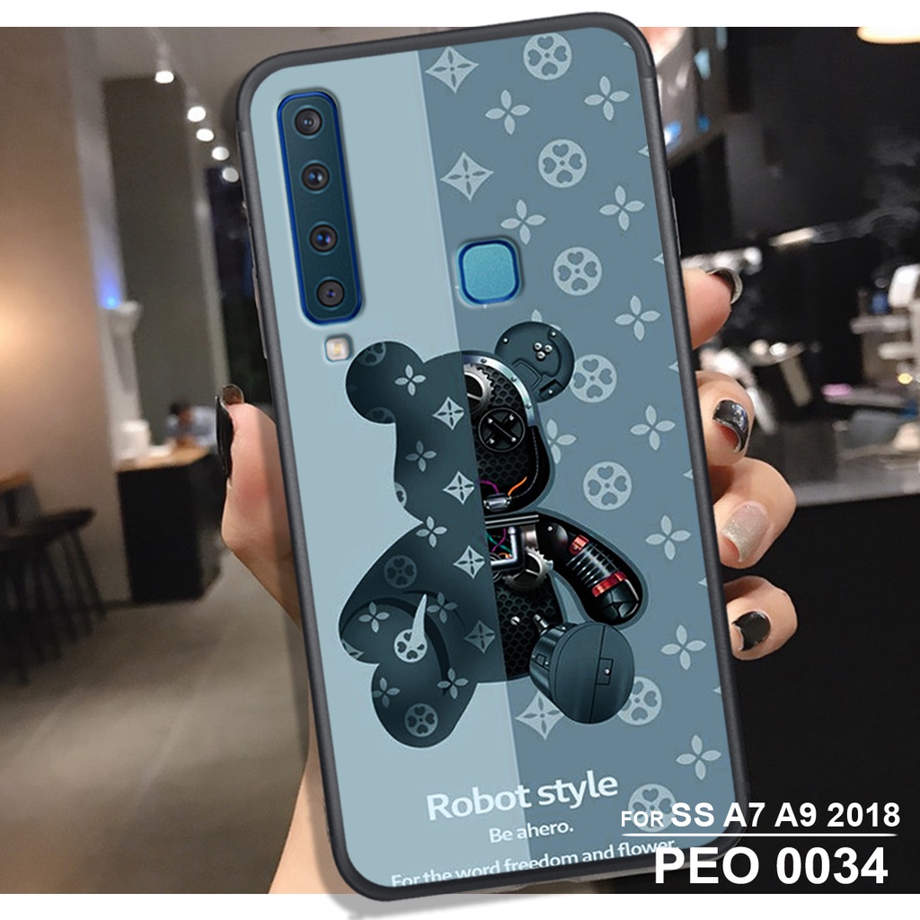 ỐP SAMSUNG A30S - A50 -A70 -A7 2018 -A9 2018 , In Hình Gấu Robot họa tiết L-V màu sắc cực đẹp.
