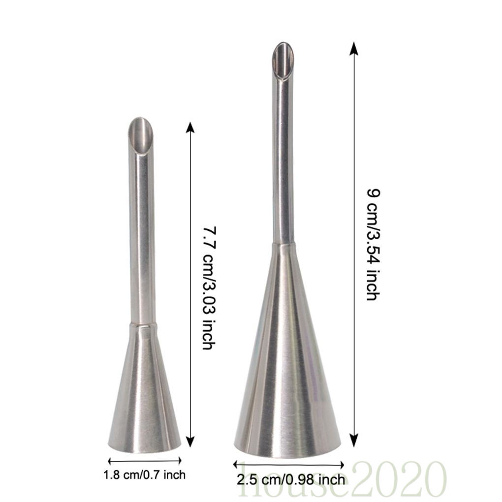 Set 2 đầu phun kem trang trí bánh bằng thép không gỉ 2020 DIY