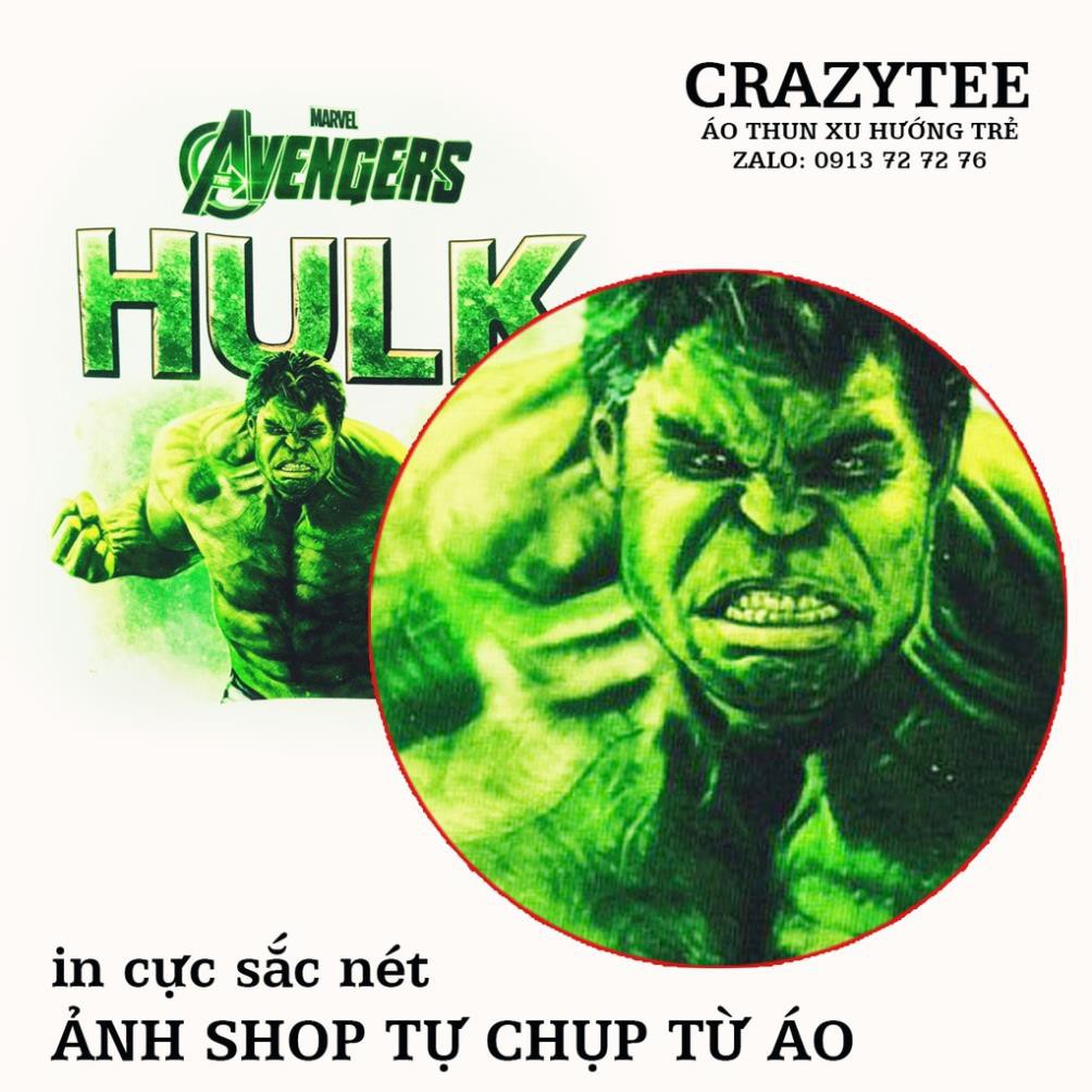 SALE- Áo Thun Hulk Khổng Lồ Xanh Avenger Endgame Marvel Film - áo siêu chất