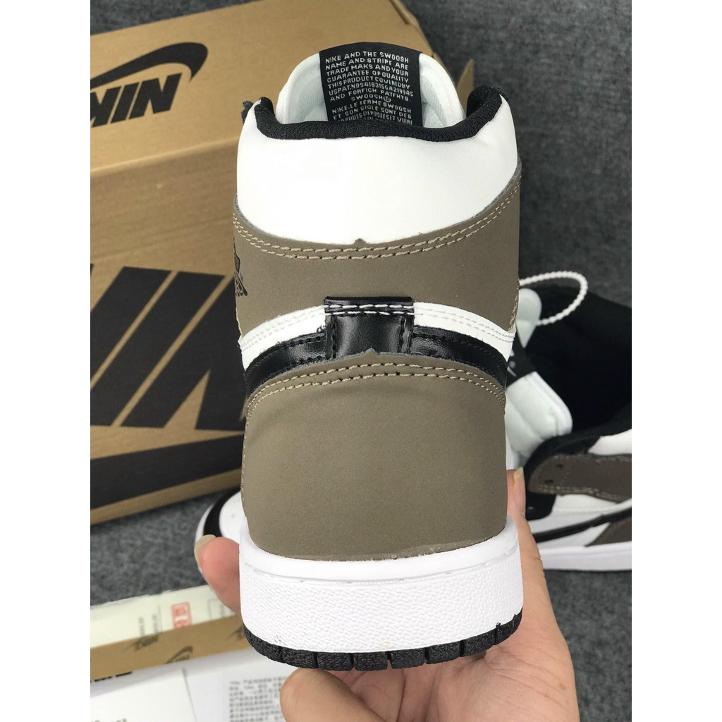 Giày thể thao jd1 Retro High Dark Mocha, giày jd cao cổ nâu đen cao cổ nam nữ mới 2022 full pk