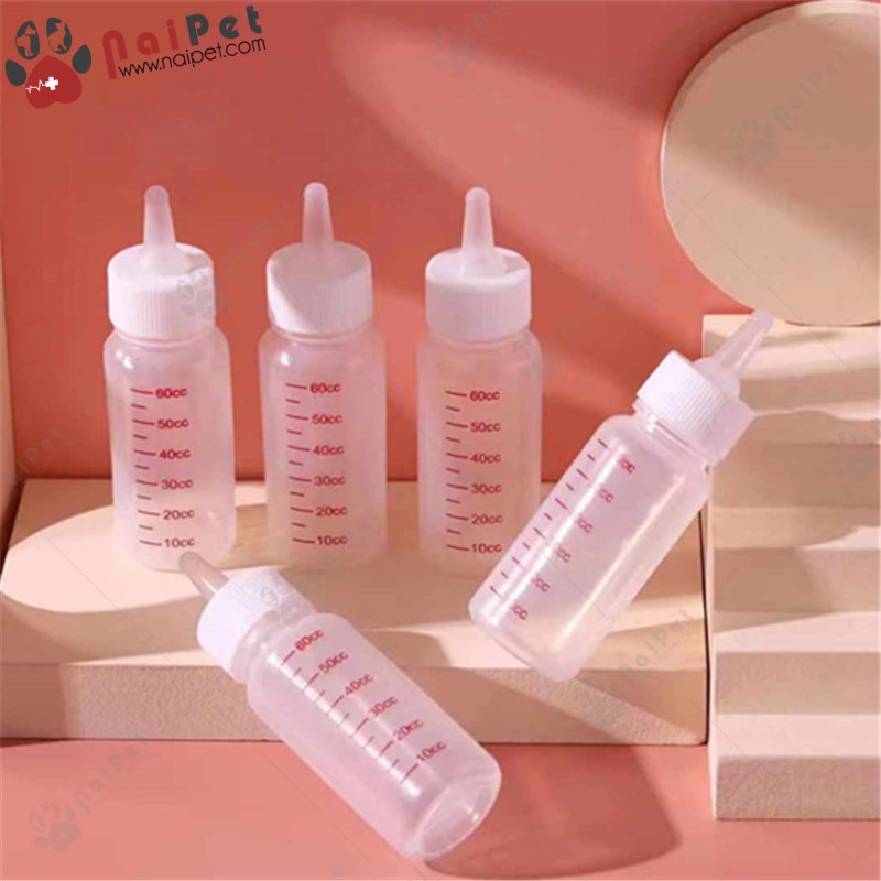 Bình Ti Bình Sữa Chó Mèo Sơ Sinh BT004 Chai 60ml