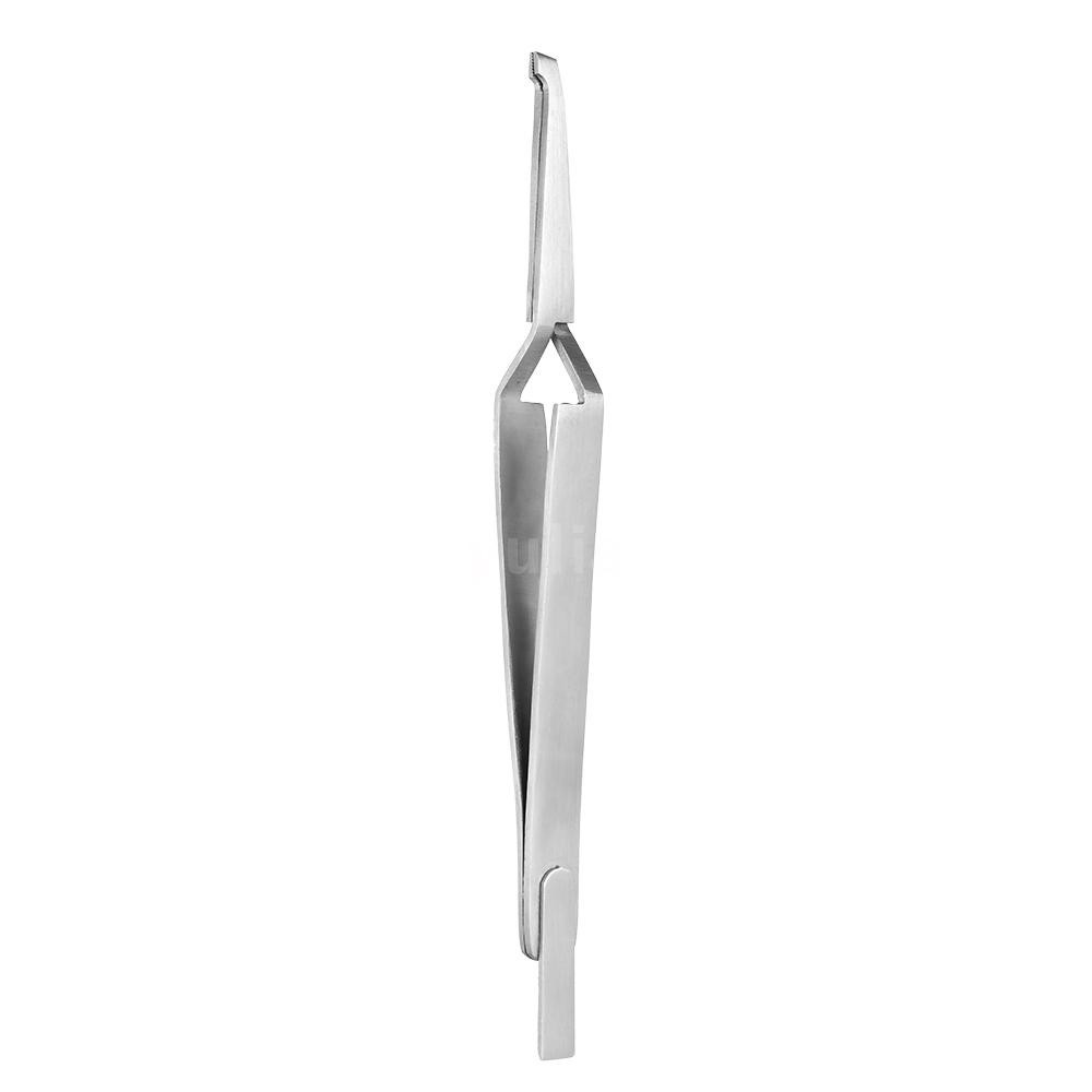 YULA 1pc Dental Bracket Tweezers Orthodontic Reverse Action Serrated Dentistry Instruments Stainless Steel