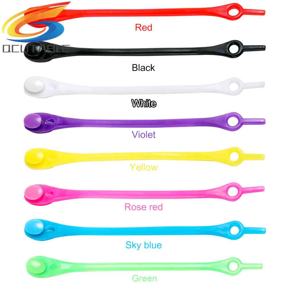 12 Dây Giày Thể Thao Bằng Silicone Co Dãn Không Cần Buộc