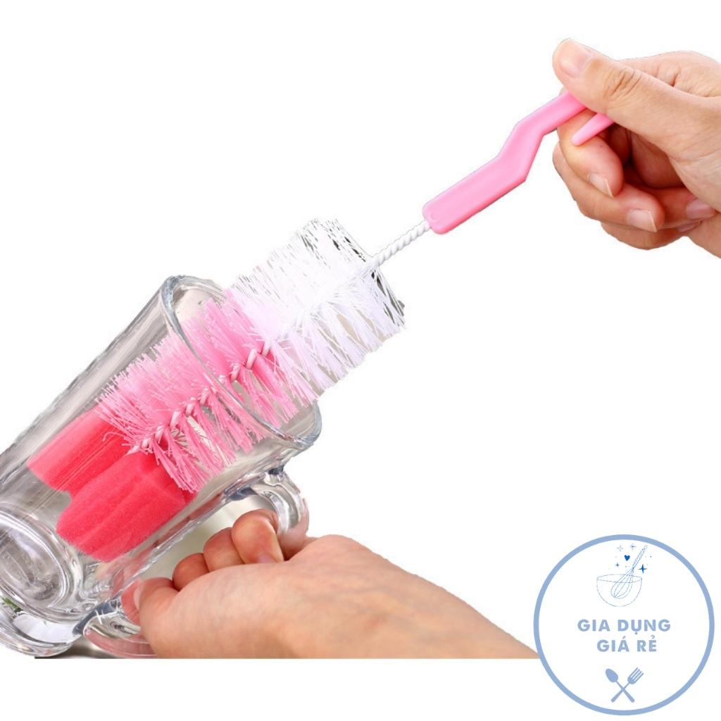 Cọ bình sữa 2 chi tiết đa năng vệ sinh bình và núm ti