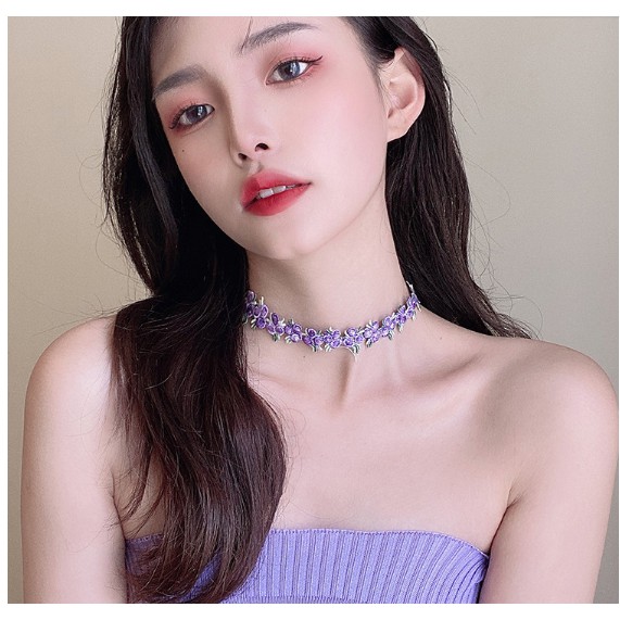 (HÀNG CÓ SẴN) Choker hoa hồng siêu xinh phong cách Hàn Quốc