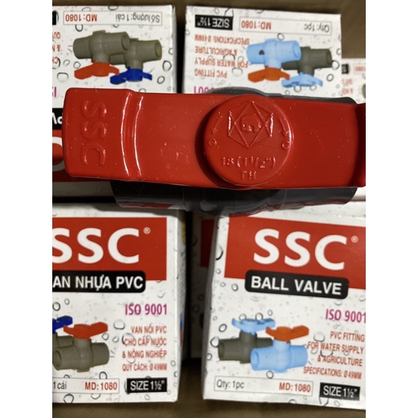 Van khoá nước Bi nhựa PVC ống 48 chính hãng