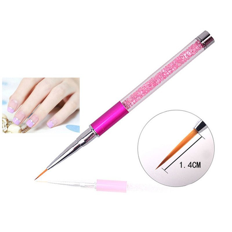 Cọ Râu Tím Cán Đá Vẽ Hoa Nail Art Brush