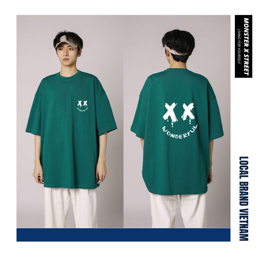 Áo thun unisex MONSTER X STREET XX Wonder phông tay lỡ nam nữ form rộng Local Brand