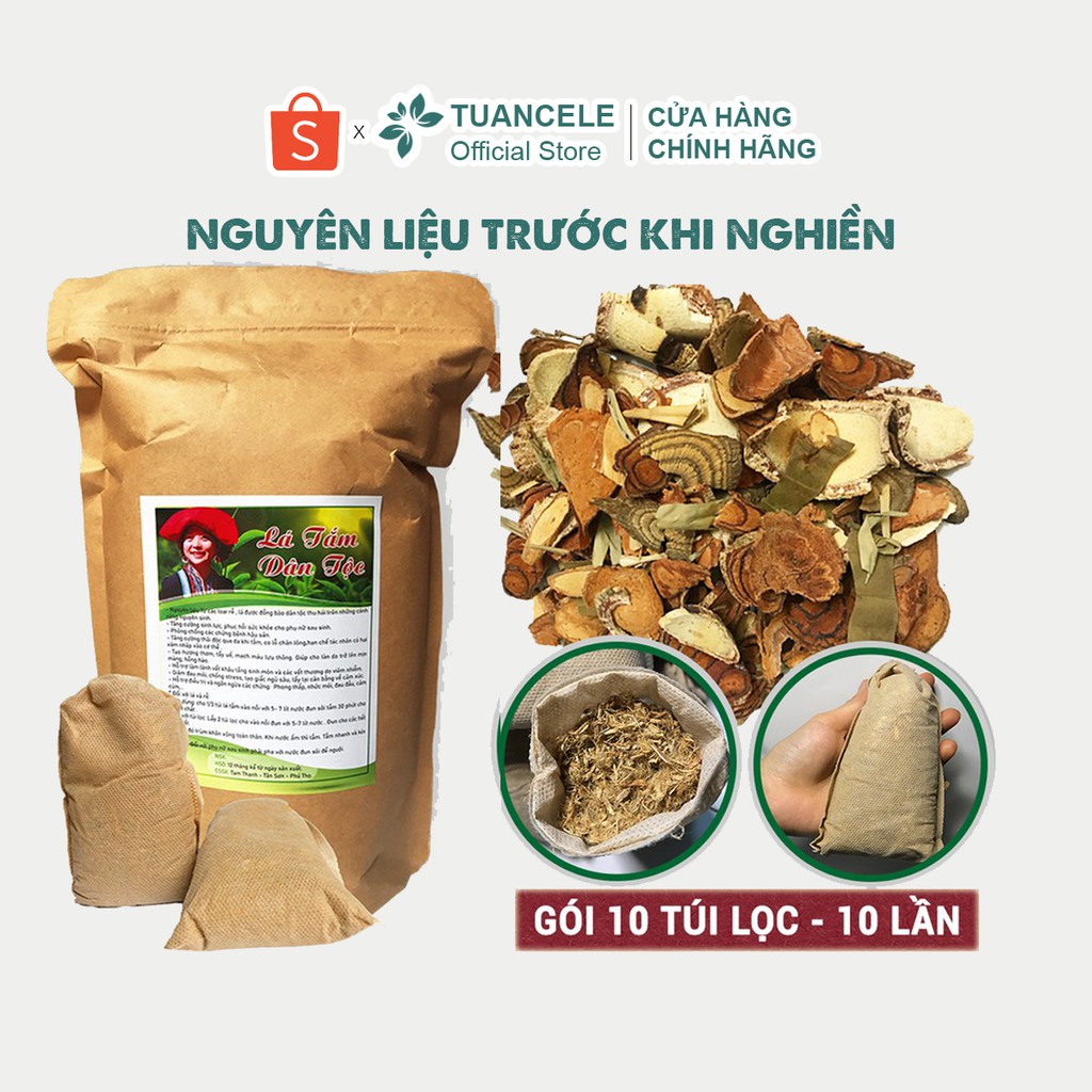 Lá Tắm Xông Sau Sinh Dân Tộc Dao Đỏ Nguyên Liệu Chuẩn Tăng Cường Sức Đề Kháng Phục Hồi Sức Khỏe Gói 10 Túi Lọc