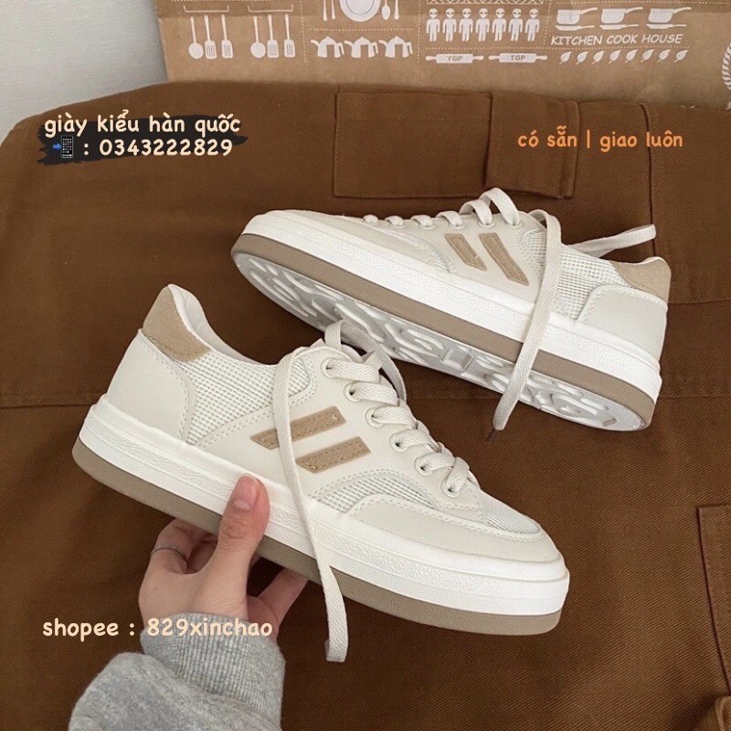 sẵn, giày kiểu hàn quốc | ĐẶT GIAO LUÔN, boot da trắng👌 giày bánh mì Rose