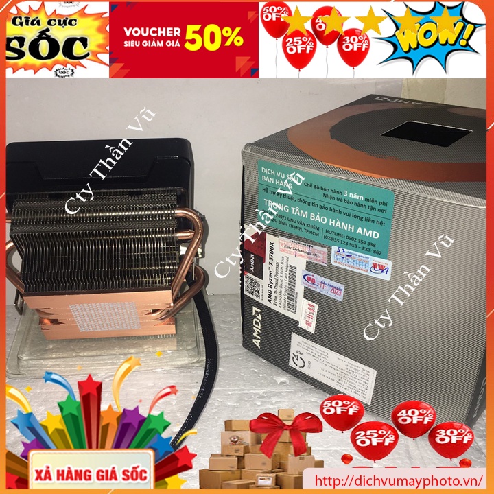 Quạt tản nhiệt AMD Zyren 7 3700x Socket AM4 chất lượng giá rẻ hỗ trợ led RGB tùy chỉnh INECO