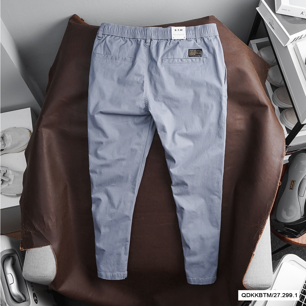 Quần dài kaki cạp chun phong cách hàn quốc Bentino, form slim fit, dáng ngắn chạm mắt cá 2991