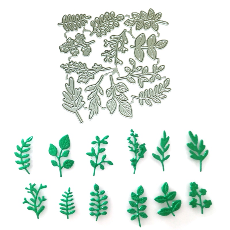 QQ Khuôn Cắt Giấy Kim Loại Hình Chiếc Lá Xinh Xắn