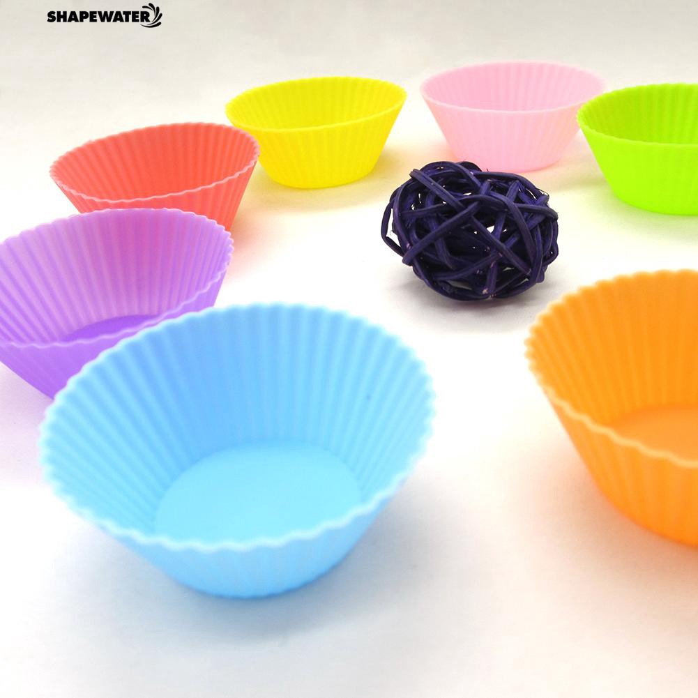 ☀Bộ 12 Khuôn Silicone Làm Bánh Cupcake Tái Sử Dụng Được