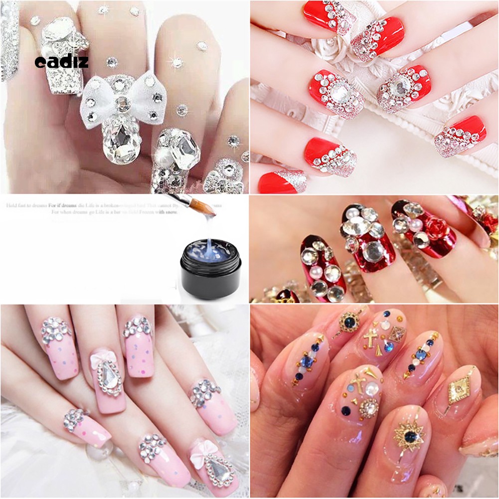 Keo dán đá đắp trang trí móng tay thể tích 8ml tiện dụng