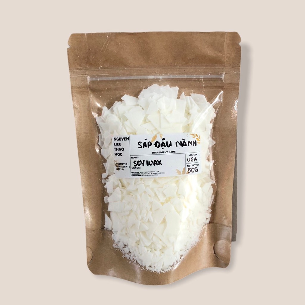 ⚡ FREESHIP⚡ Sáp đậu nành (Soy wax) 50G - Nguyên liệu mỹ phẩm