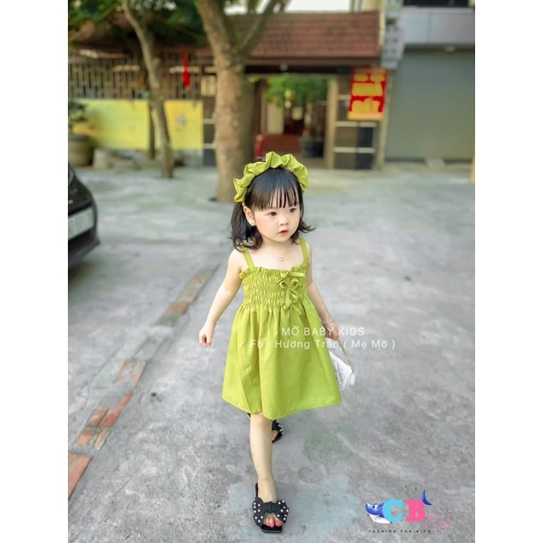 Váy bèo nhún KÈM BỜM xinh cho bé gái - VBKB