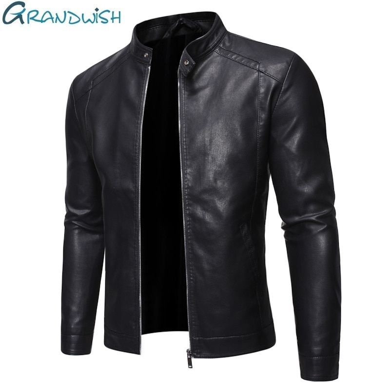 Áo Khoác Da pu Phong Cách Tay Đua Cho Nam, Size 5xl