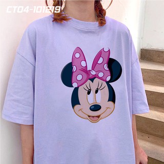Áo Thun Chuột Gái Cài Nơ Mickey Mouse Minnie Disney Tết 2020 CT04-101219