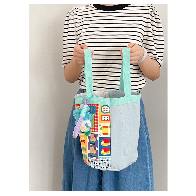 Túi Đựng Hộp Cơm Trưa In Họa Tiết Thời Trang Xinh Xắn Cho Nữ