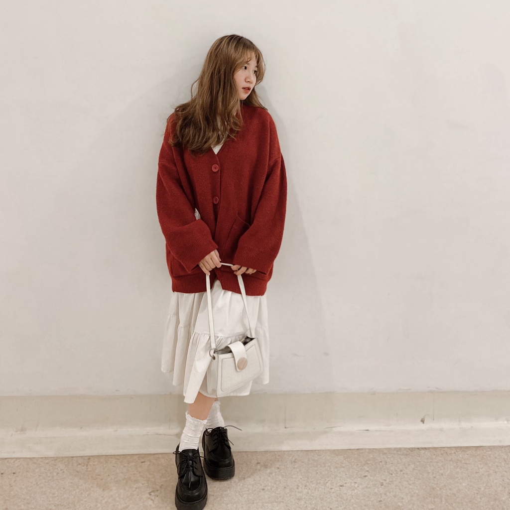 Giày Lolita nữ đế bằng buộc dây CÓ SẮN Thevanishop Oxford da đi học phong cách Ulzzang - GDLB01