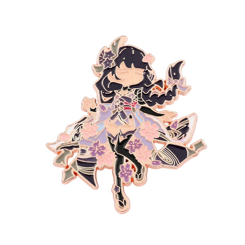 Ghim Cài Áo Kim Loại tmdbyx Genshin Va Chạm miko Hutao childe keqing Kazuha Genshin