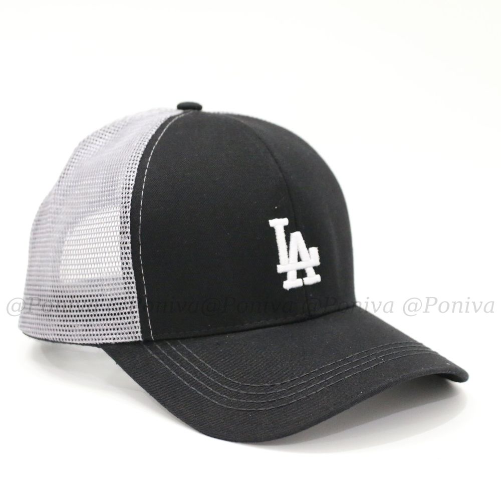 Mũ lưỡi trai ❤️ Nón kết thêu chữ L/A phối lưới cực ngầu chất kaki cao cấp form unisex Thời trang PONIVA siêu hot