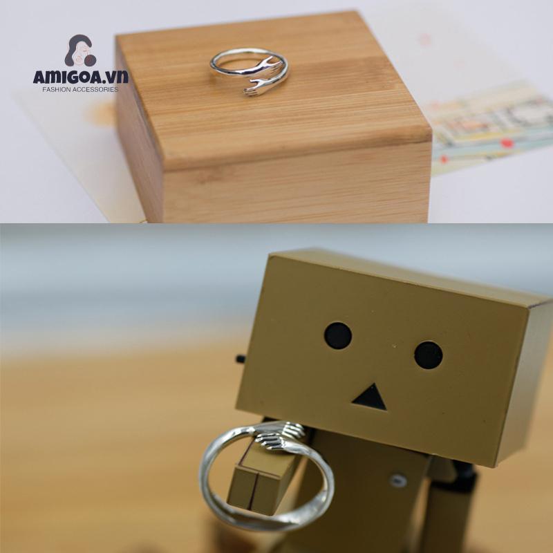 Nhẫn Hở Có Thể Điều Chỉnh Kích Thước Phong Cách Retro Thời Trang Dành Cho Cặp Đôi