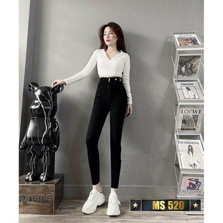 Quần Jean Nữ Ôm Body. Quần Jean Nữ Lưng Cao Dáng Skinny vải co dãn cao cấp