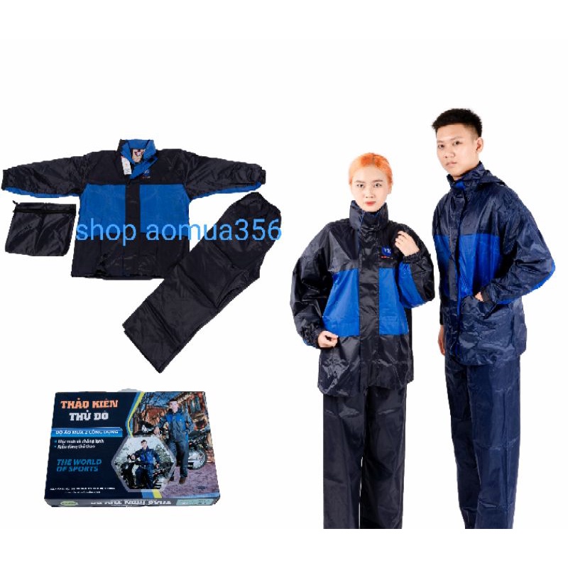 áo mưa bộ 2 lớp người lớn chống thấm nước ,dữ ấm khi lạnh có phản quang khi đi đêm (AM04) sản xuất CT ÁO MƯA THẢO KIÊN
