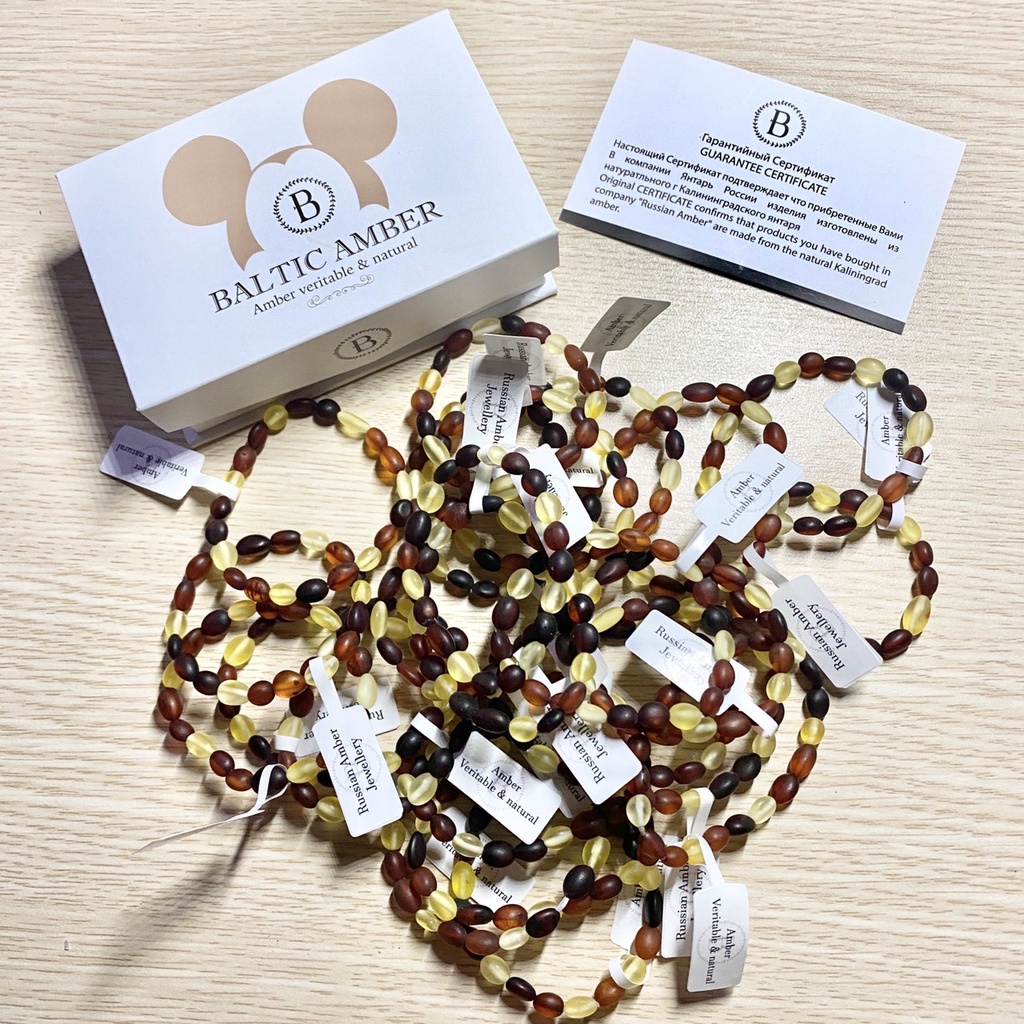 Vòng cổ Vòng tay Baltic Amber Nga cho bé 0-3 tuổi
