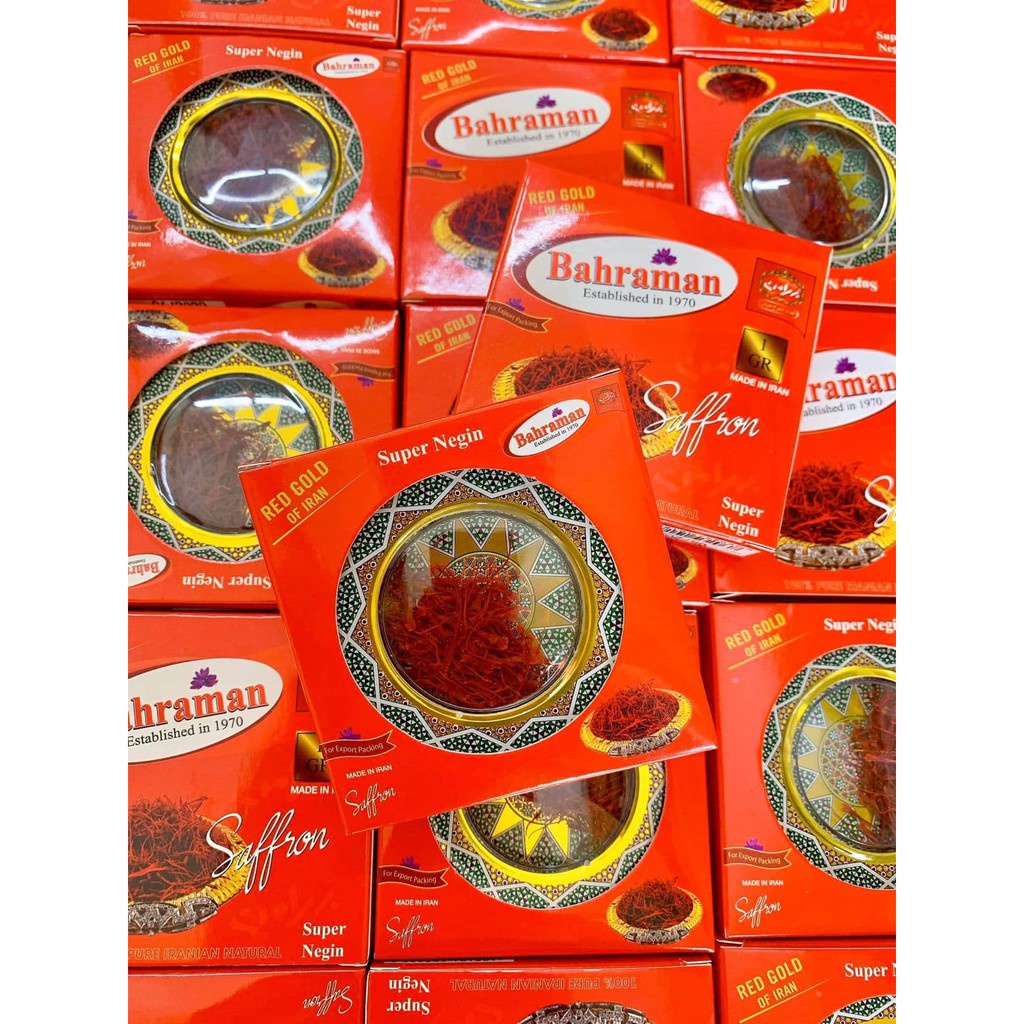 Saffron Nhụy Hoa Nghệ Tây Iran Loại 1 Negin Thương Hiệu Bahraman