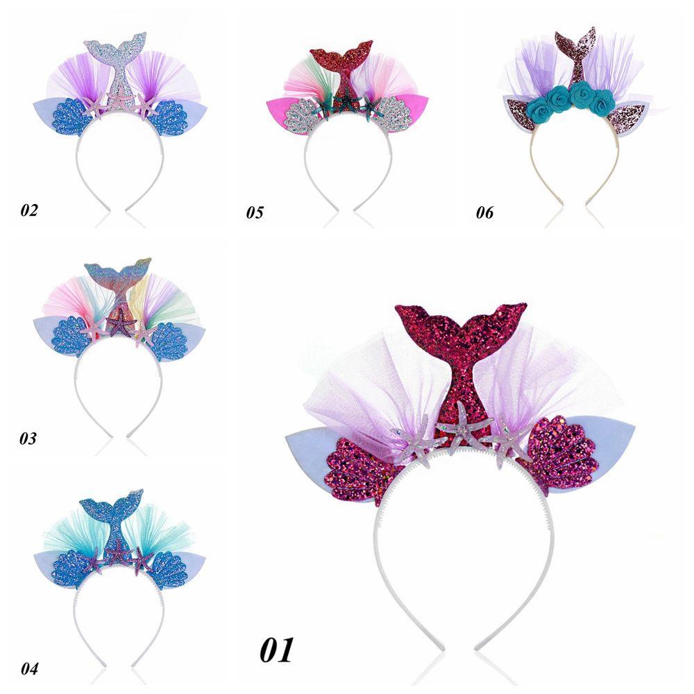 Layor1 Băng Đô Cài Tóc Đuôi Cá Lấp Lánh Trang Trí Tiệc Sinh Nhật