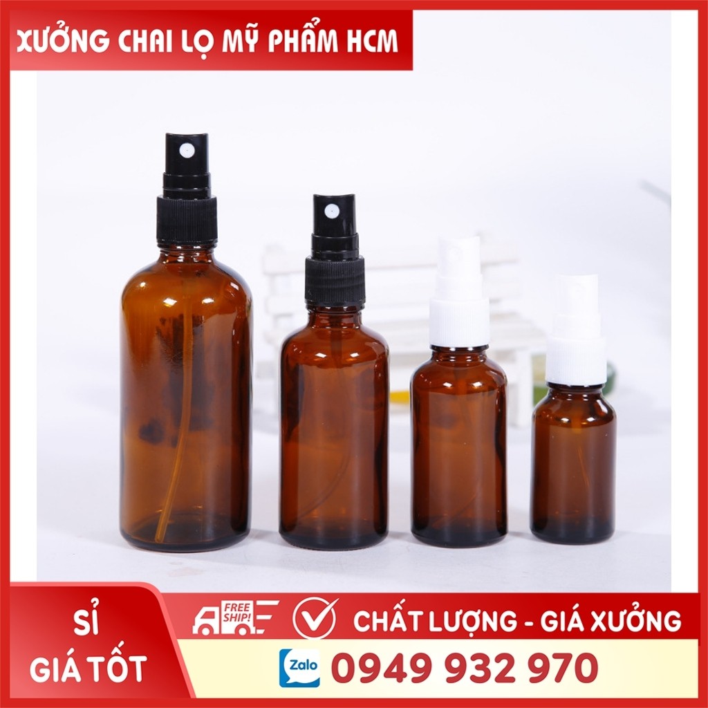 Chai Thủy Tinh Phun Sương 30ML Dùng Chiết Tinh Dầu, Chiết Mỹ Phẩm