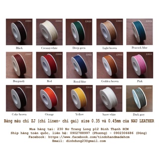 Dây chỉ linen 0.35mm - 0.45mm hiệu ZJ cao cấp