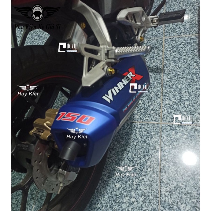 Combo Ốp Che Pô Và Chụp Đích Pô Xe Winner X Sơn Kiểu Mẫu Đẹp MS6089
