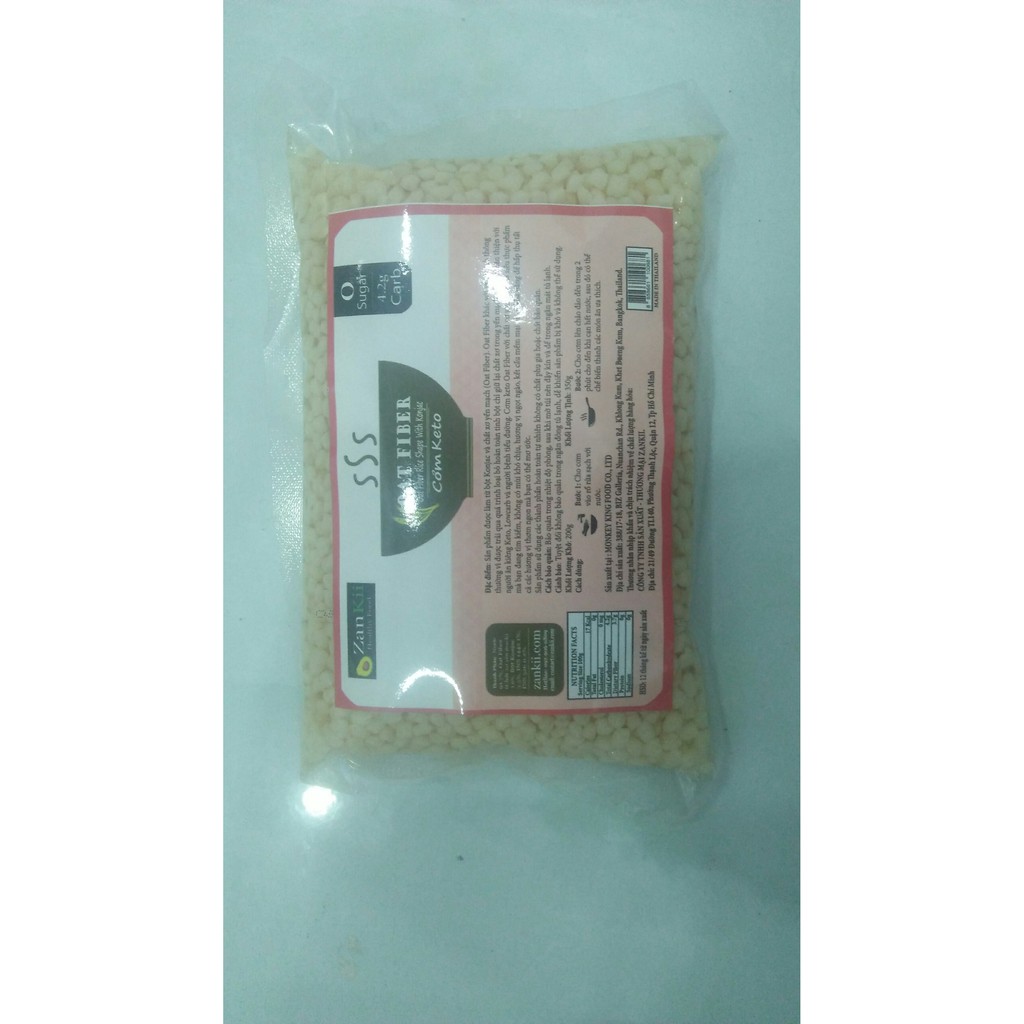 Cơm Keto Yến Mạch Shirataki Konjac ZANKII Không Carb Ăn Kiêng Keto/Das (làm từ bột glucomannan trong củ nưa) 200g | BigBuy360 - bigbuy360.vn
