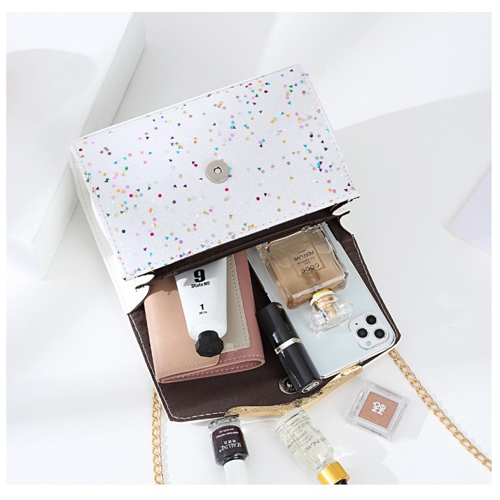 Túi Đeo Chéo T04 Khóa Ngỗng Màu Trắng