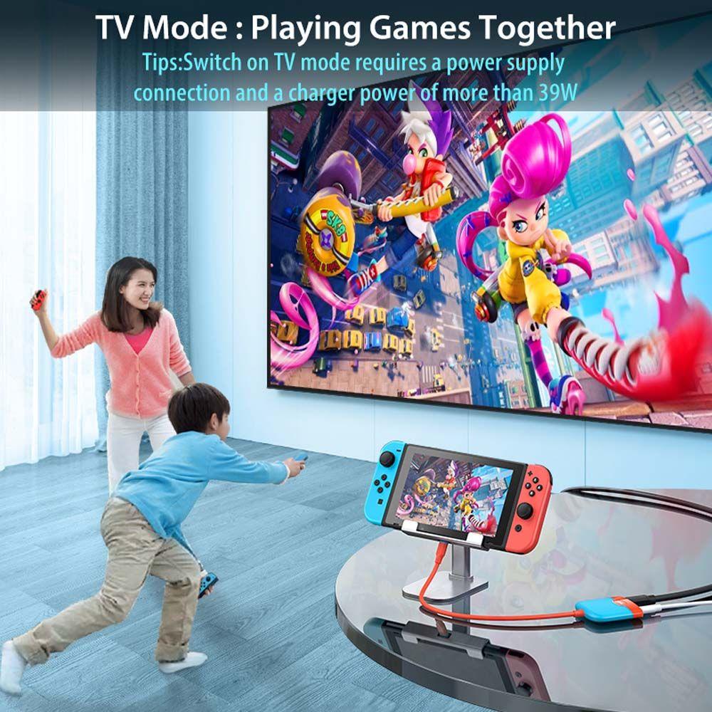Bộ Chia Cổng USB C 3.0 Hub 3 Trong 1 Cho Máy Chơi Game Nintendo Switch TV Dock Type C Sang HDMI