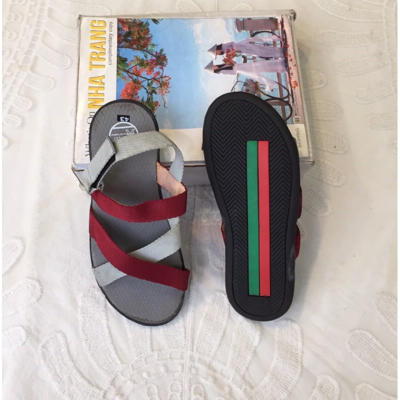 Sandal Nam/ Giày Xăng-đan Nam Quai Chéo Vải Dù Chắc Chắn Phong Cách Trẻ Trung Size 41-43 - Hàng Việt Nam