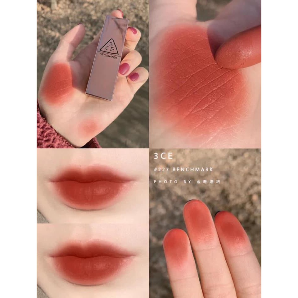 (SALE) Son 3CE Vỏ Vàng 226/227/228 3CE Matte Lip Color | BigBuy360 - bigbuy360.vn