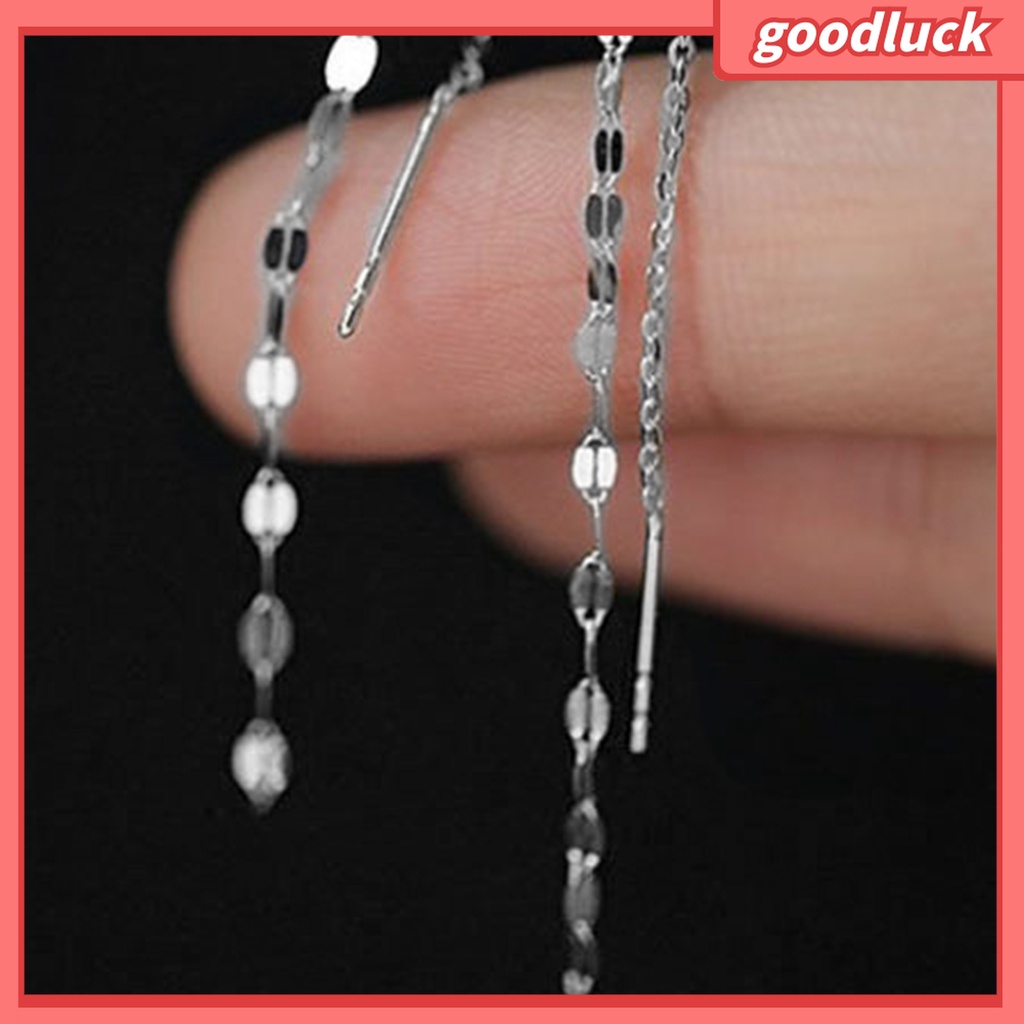 Goodluck| 1 Đôi Bông Tai Dáng Dài Phối Tua Rua Thời Trang Cho Nữ