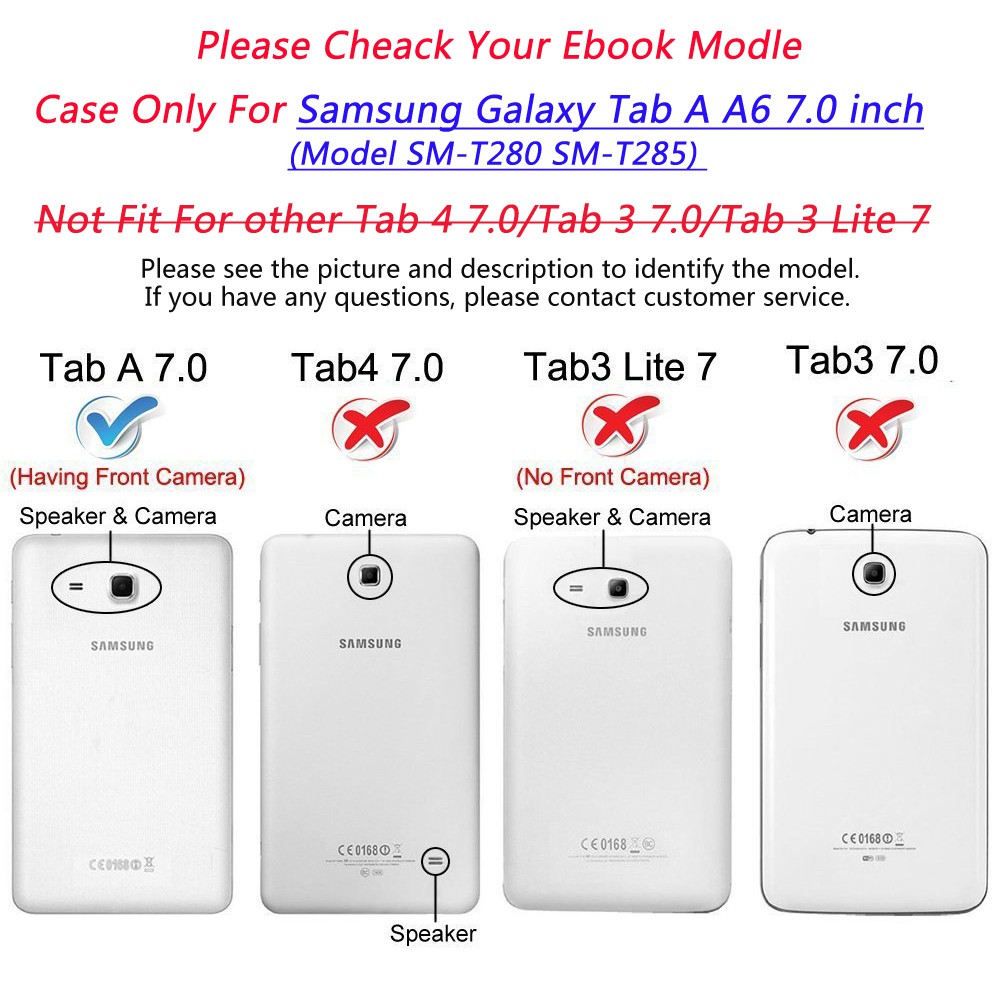 Bao da siêu mỏng có giá đỡ cho Samsung Galaxy Tab A A6 7.0 ( 2016 ) sm-t280 T285 | BigBuy360 - bigbuy360.vn