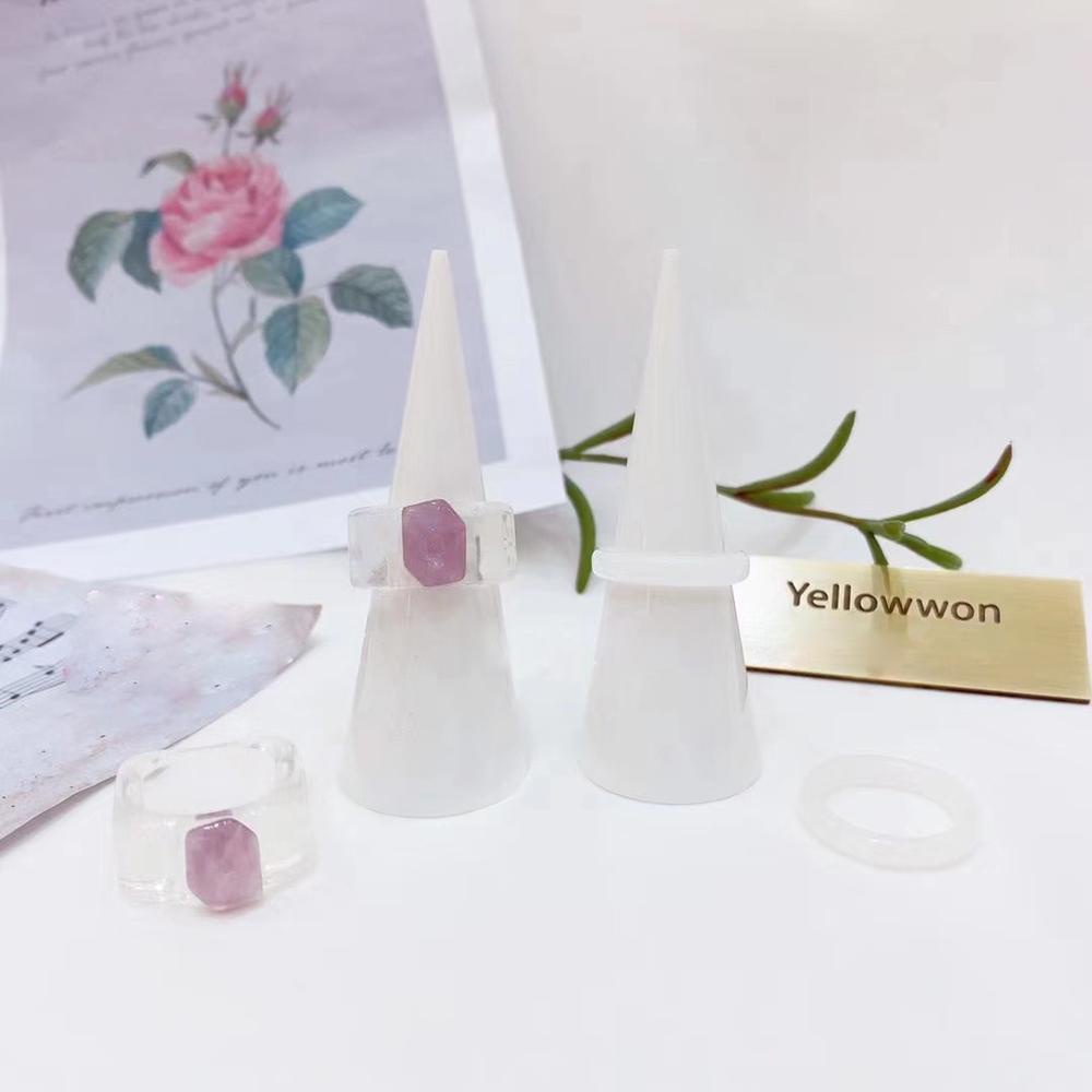 VANES1 Set 2 Nhẫn Nhựa Màu Kẹo Ngọt Dễ Thương