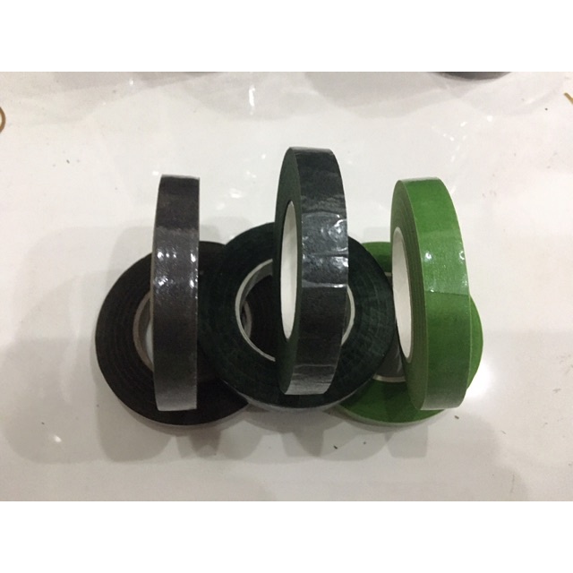 Sáp quấn hoa giá rẻ, băng keo sáp quấn cành, thân, lá màu xanh lá cây, nâu, nguyên liệu làm handmade