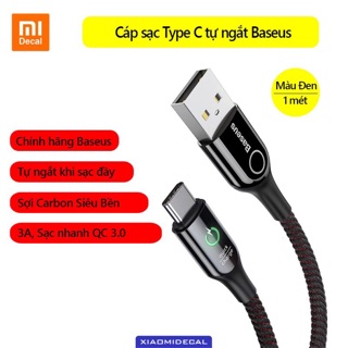 Cáp sạc nhanh tự ngắt Baseus chân Type C cho các dòng máy ( Chính Hãng )