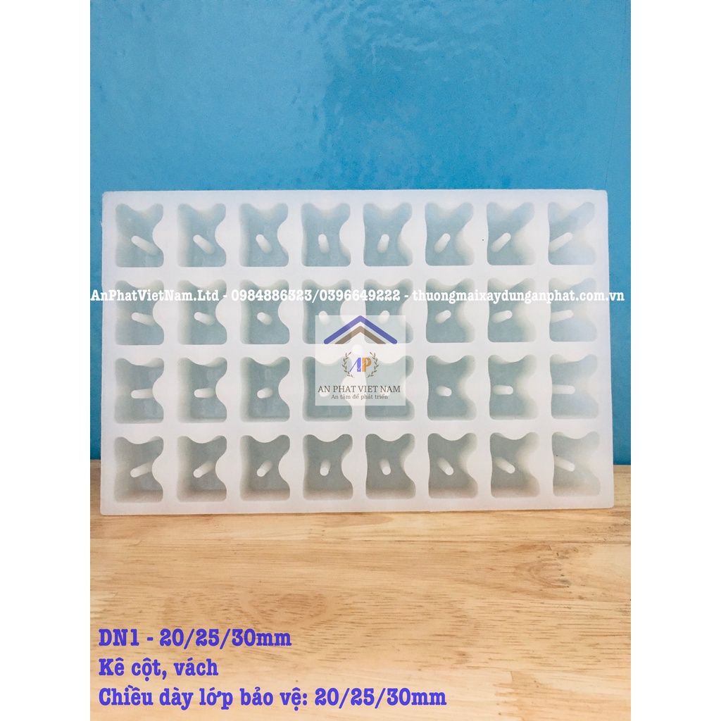 Bộ 5 khuôn nhựa đúc con kê bê tông đa năng D1(20/25/30mm) dùng cho cột vách, dầm, giằng siêu bền CHẤT LƯỢNG tại Hà Nội