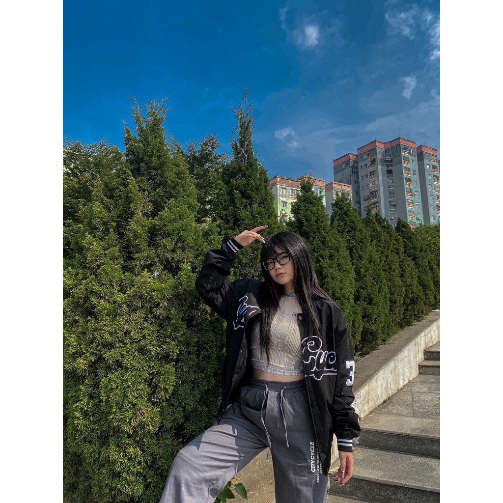 Áo Khoác Bombre VARSITY JACKET Gió Form Unisex Phong Cách Hàn Quốc