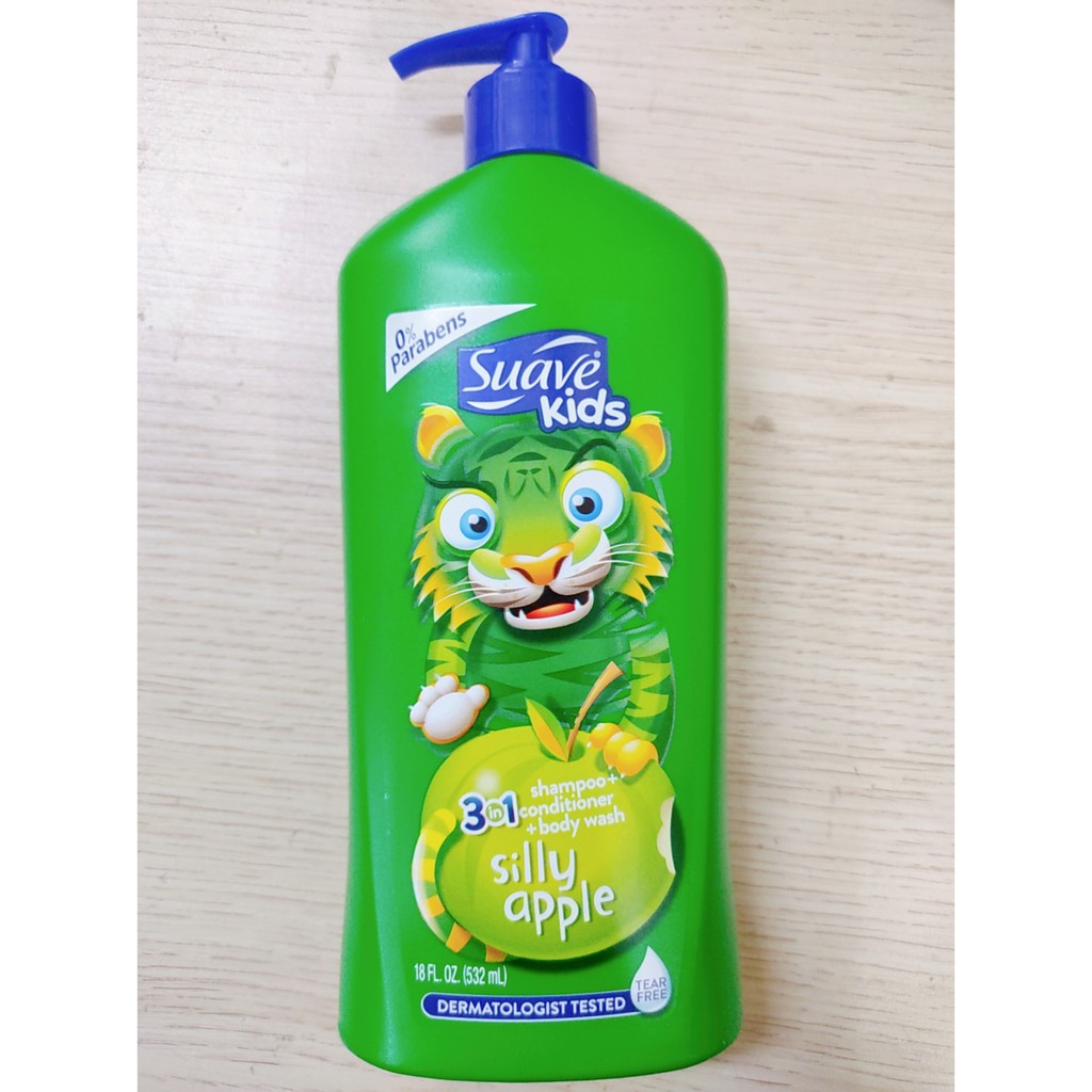 Sữa tắm gội toàn thân Suave Kids dưỡng ẩm và an toàn cho da bé 532ml/ 1.18L - Mỹ